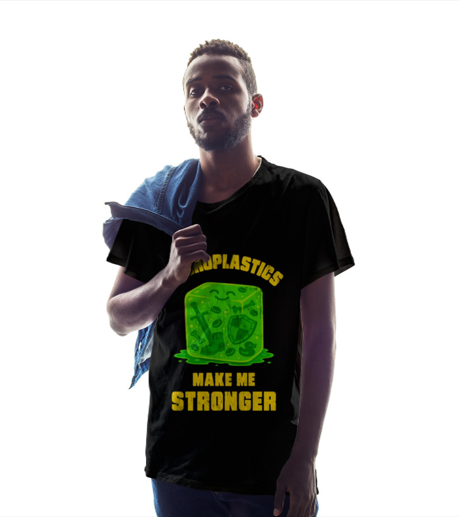 Microplastics Make Me Stronger Gelatinous Block Sword Shield Boot T-Shirt