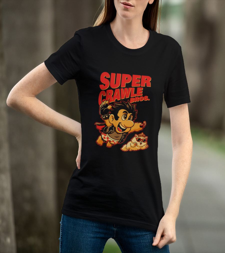 Super Crawler Bros Crowned Cat Rocker T-Shirt