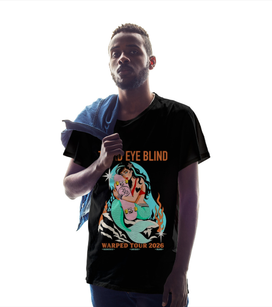 Third Eye Blind 2026 Warped Tour Mermaid Skater T-Shirt