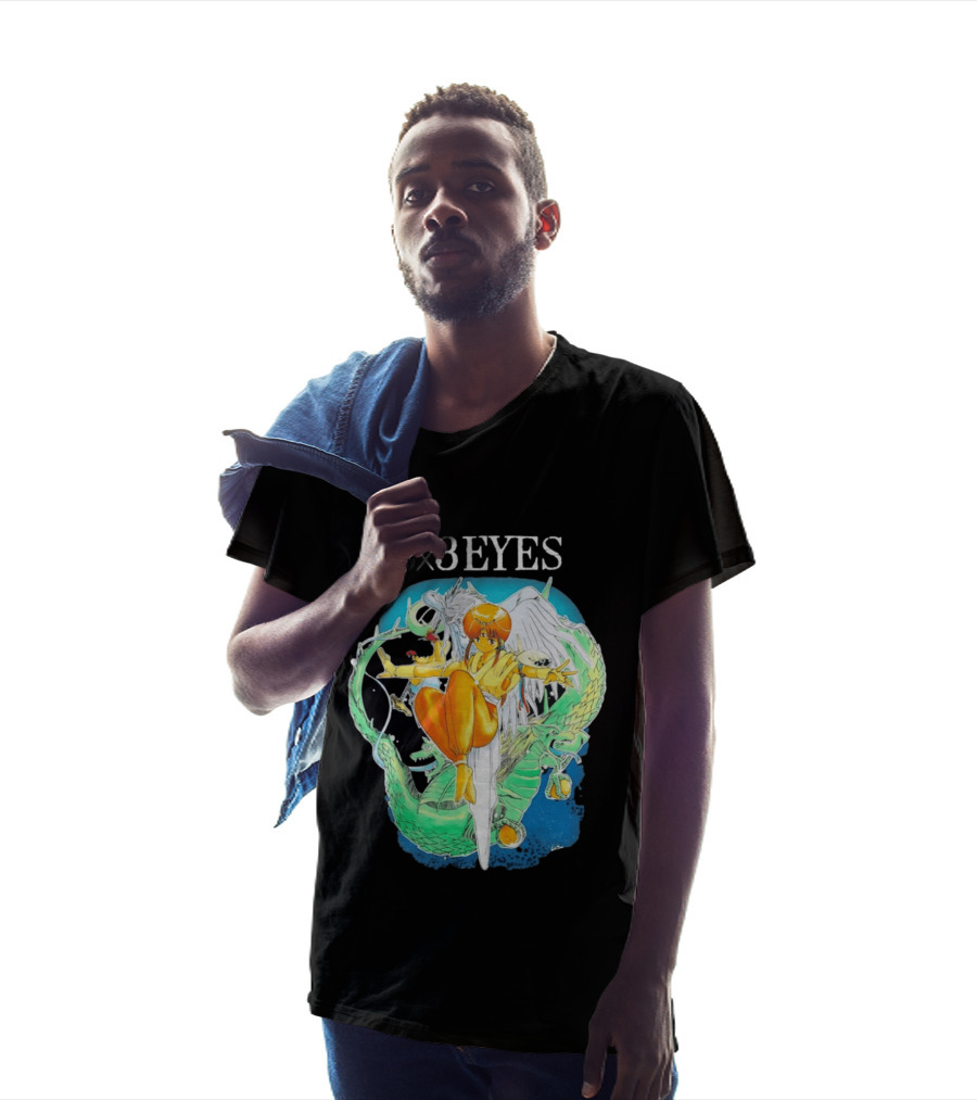 3×3 EYES Pai And Yakumo Winged Warrior Combat Scene T-Shirt