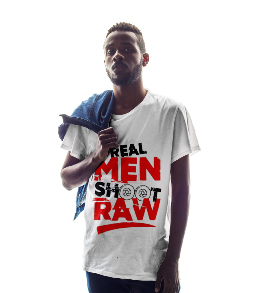 Real Men Shoot RAW Camera Shutter Aperture Photography T-Shirt