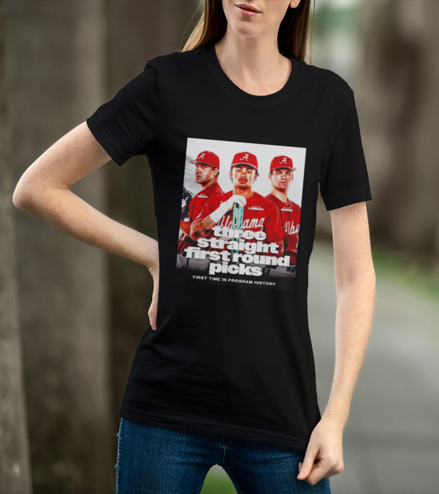 Ben Hess Justin Lebron Riley Quick Alabama Three Straight First Round Picks First Time In Program History T-Shirt