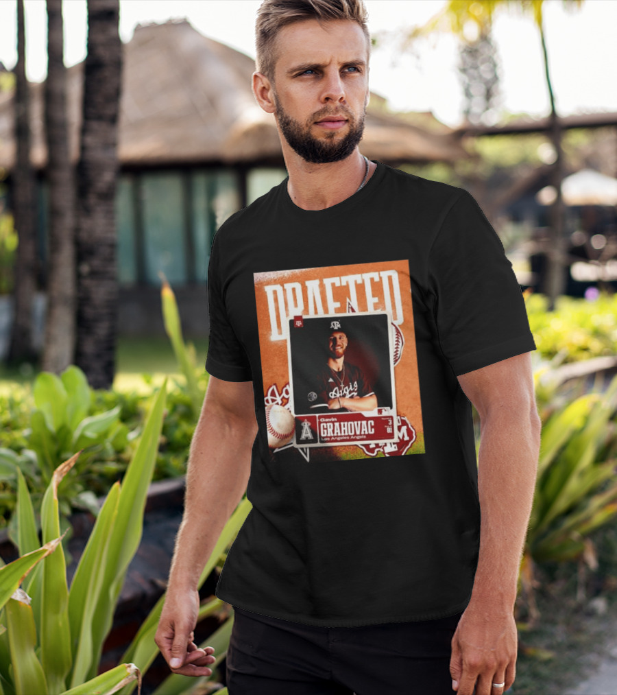 Los Angeles Angels Draft Gavin Grahovac Round 3 Pick 81 T-Shirt