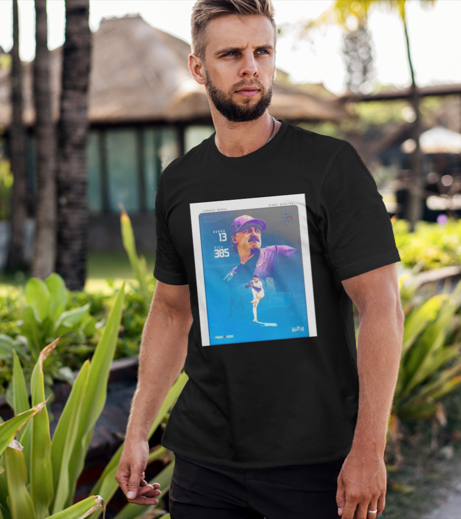 Connor Benge Miami Marlins Round 13 Pick 385 Draft 26 T-Shirt