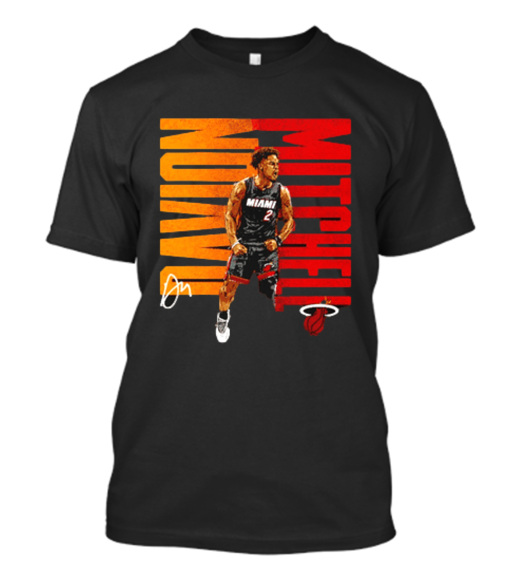 Davion Mitchell Miami Heat Number 2 Basketball Player T-Shirt