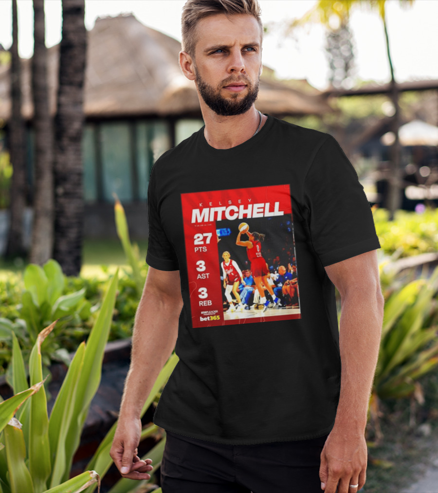 Kelsey Mitchell 27 Points Stat Leader 3 Assists 3 Rebounds At Las Vegas T-Shirt