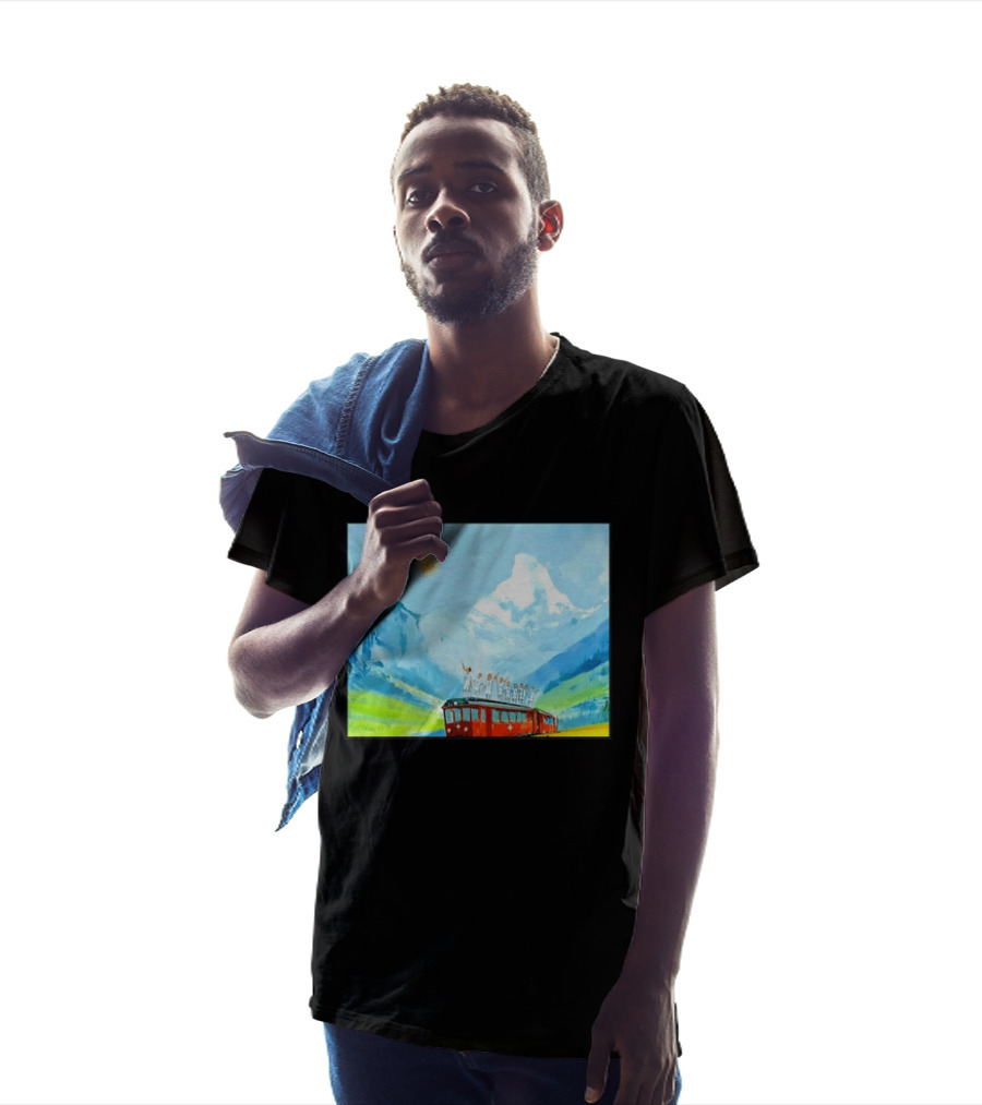 Lionel Messi Argentina Football Team Celebration On Swiss Alps Train T-Shirt
