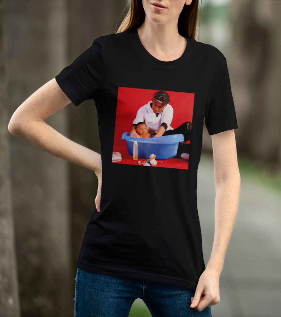 Mbappé Yamal Bath Time Meme With Baby In Blue Tub And Duck T-Shirt