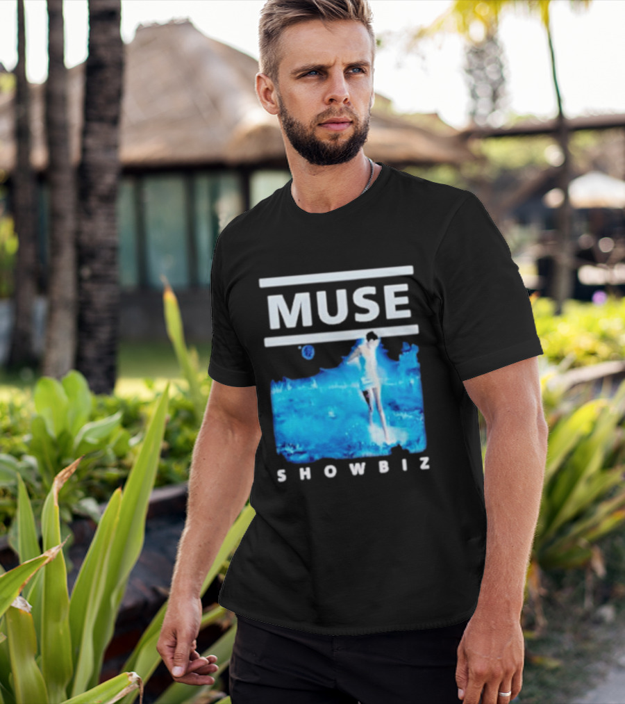 Muse Showbiz Album Cover Art Blue Aesthetic T-Shirt