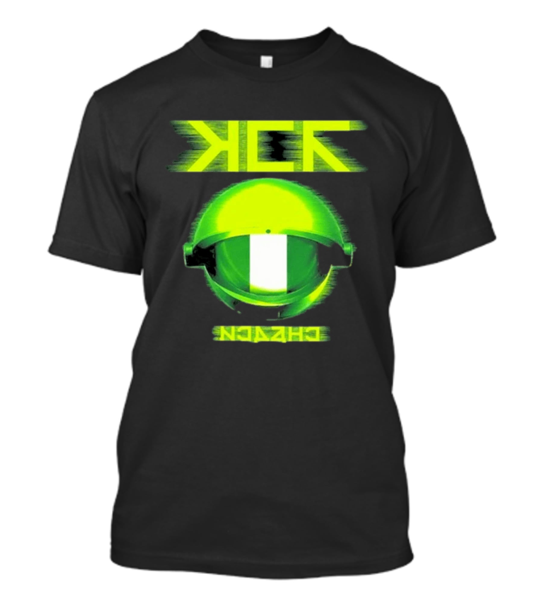 My Chemical Romance MCR Neon Green Glitch Helmet Italy Florence Visarno Arena 15 July 2026 T-Shirt