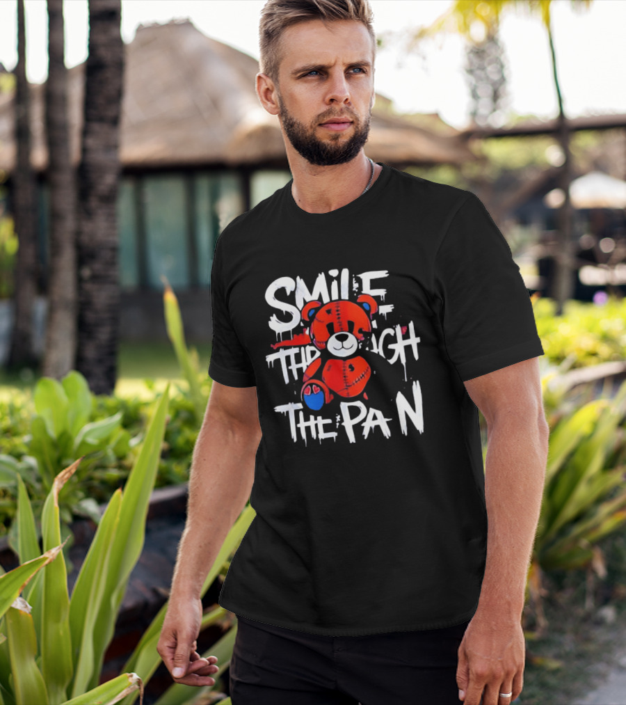 Smile Through The Pain Patchwork Teddy T-Shirt