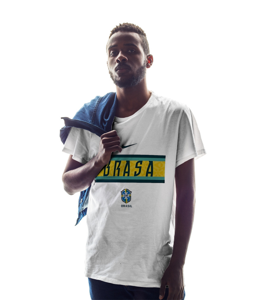 Nike Brasa Brazil CBF Football Crest T-Shirt
