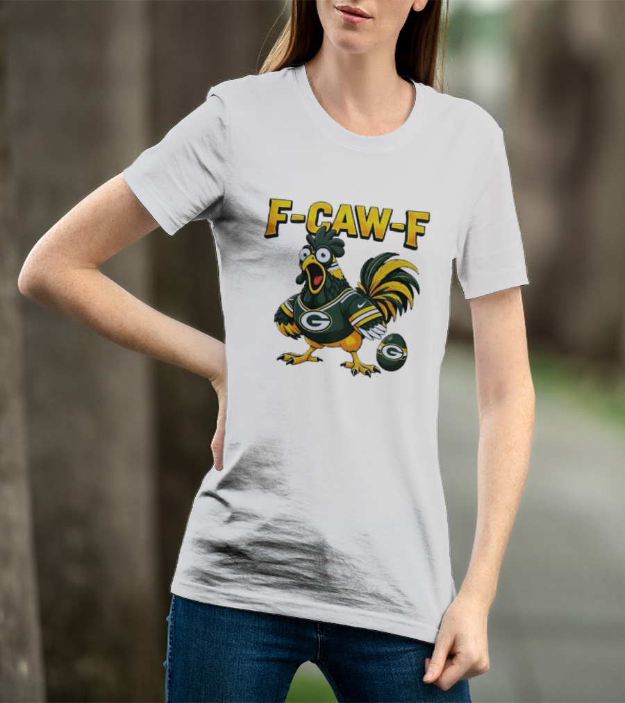 F CAW F Green Bay Packers Rooster Football Fan T-Shirt