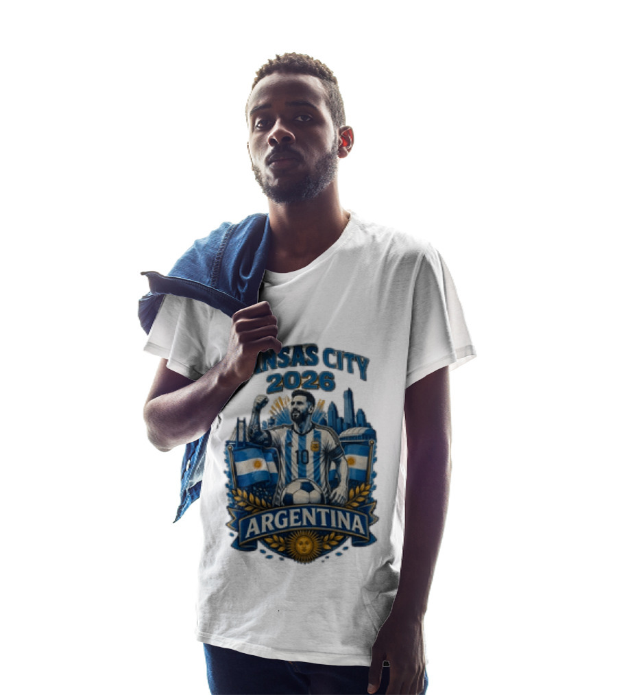 Kansas City 2026 Argentina Lionel Messi No 10 Flag Skyline T-Shirt