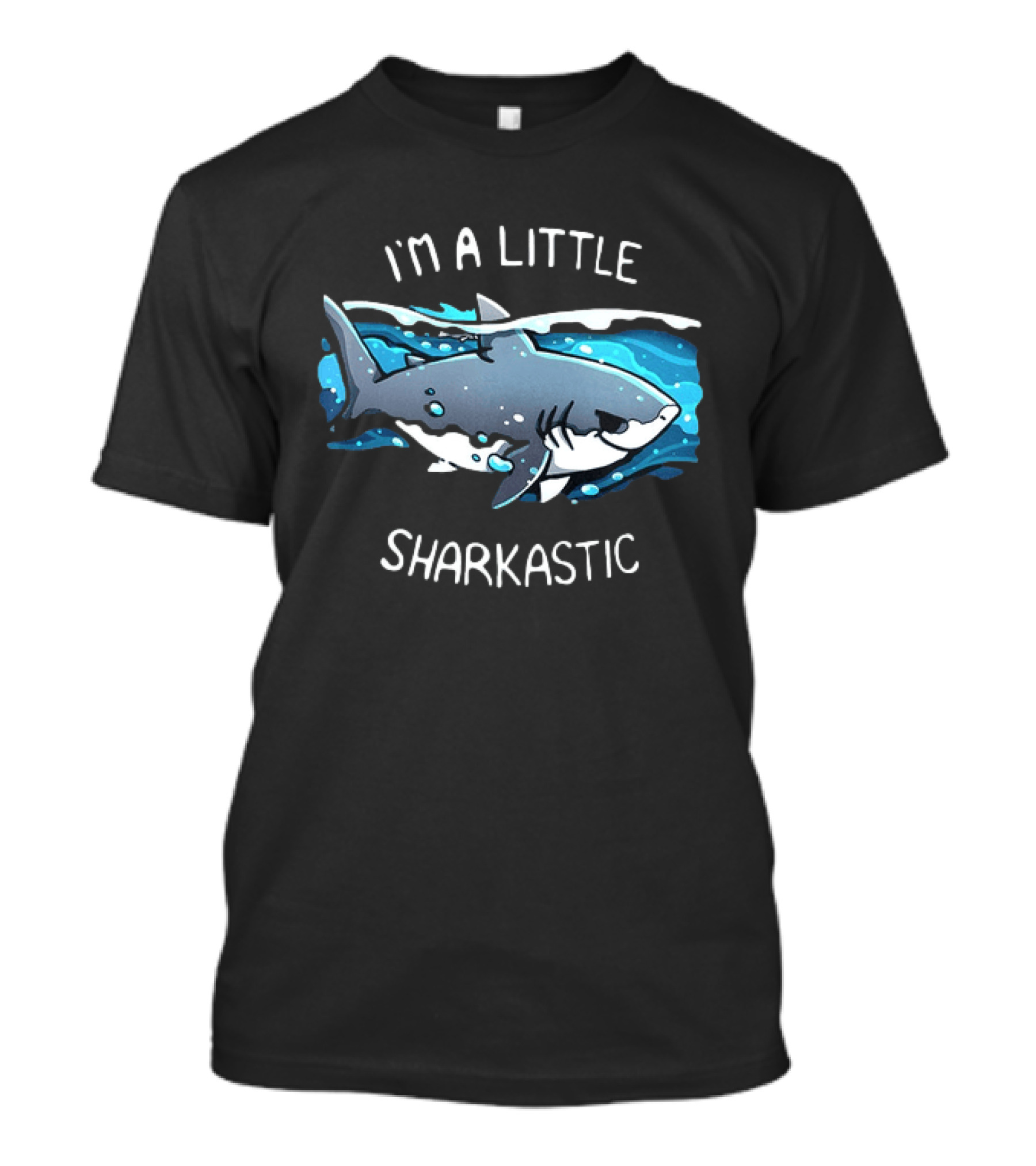 I'm A Little Sharkastic Playful Shark Ocean Humor T-Shirt