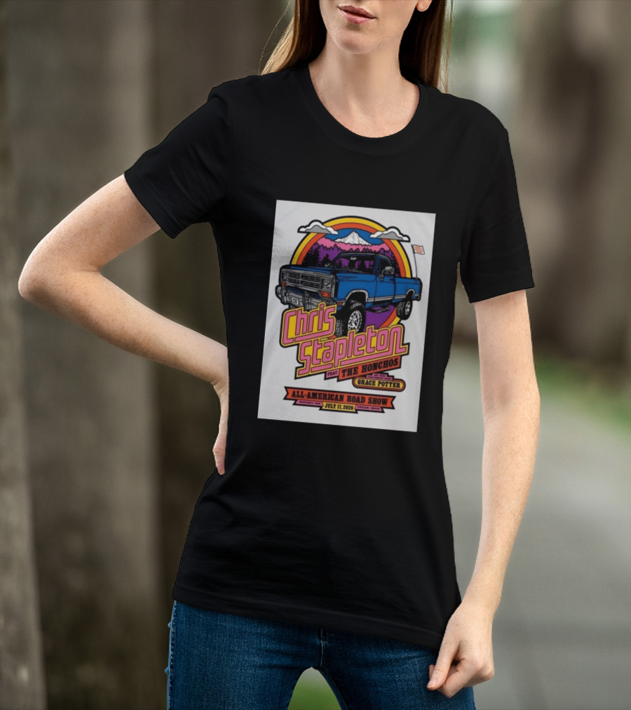 Chris Stapleton Feat The Honchos Grace Potter All American Road Show Providence Park Portland Oregon July 17 2026 T-Shirt