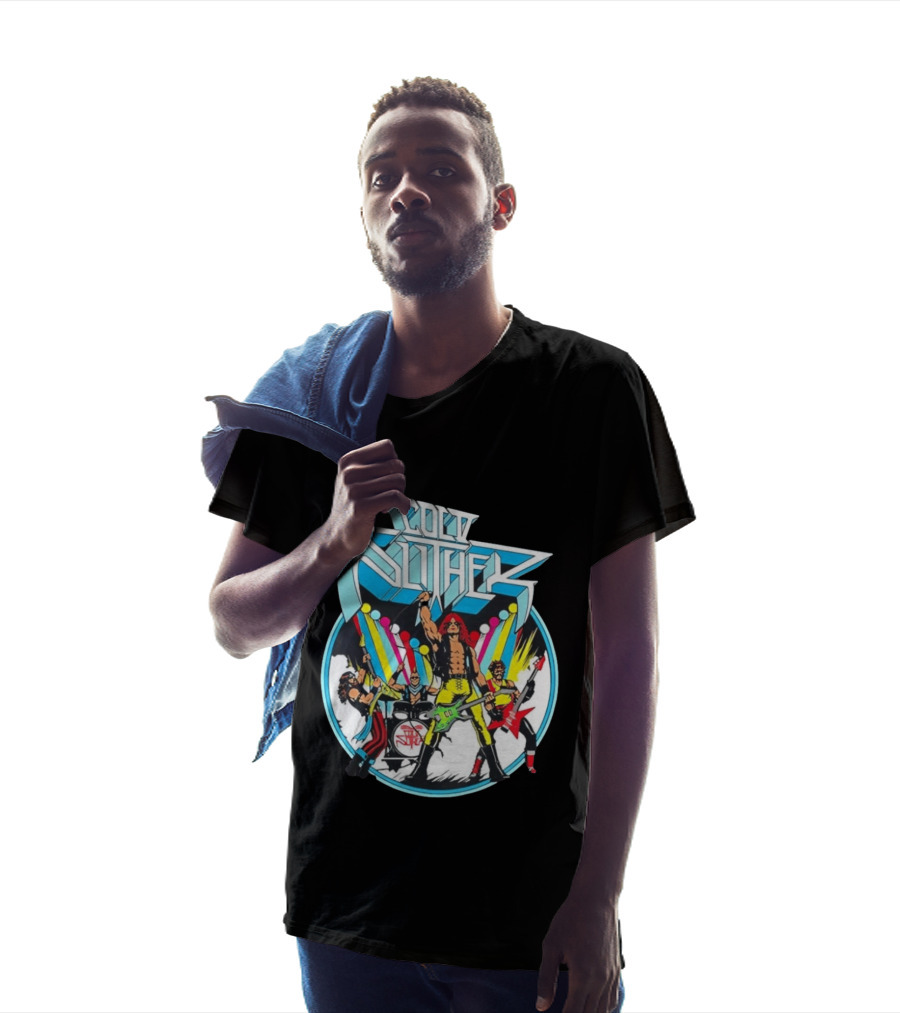 Cold Slither Band Members Rocking Live Performance Retro Vibes T-Shirt