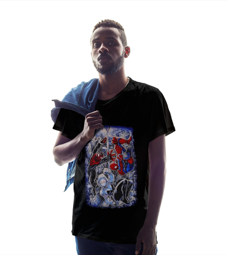 Spider Man Miles Morales Ghost Spider Marvel Multiverse Action Adventure T-Shirt