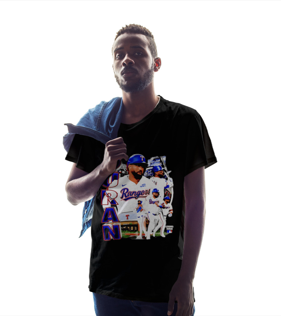 Ezequiel Duran Texas Rangers Player Nike Jersey Collage T-Shirt