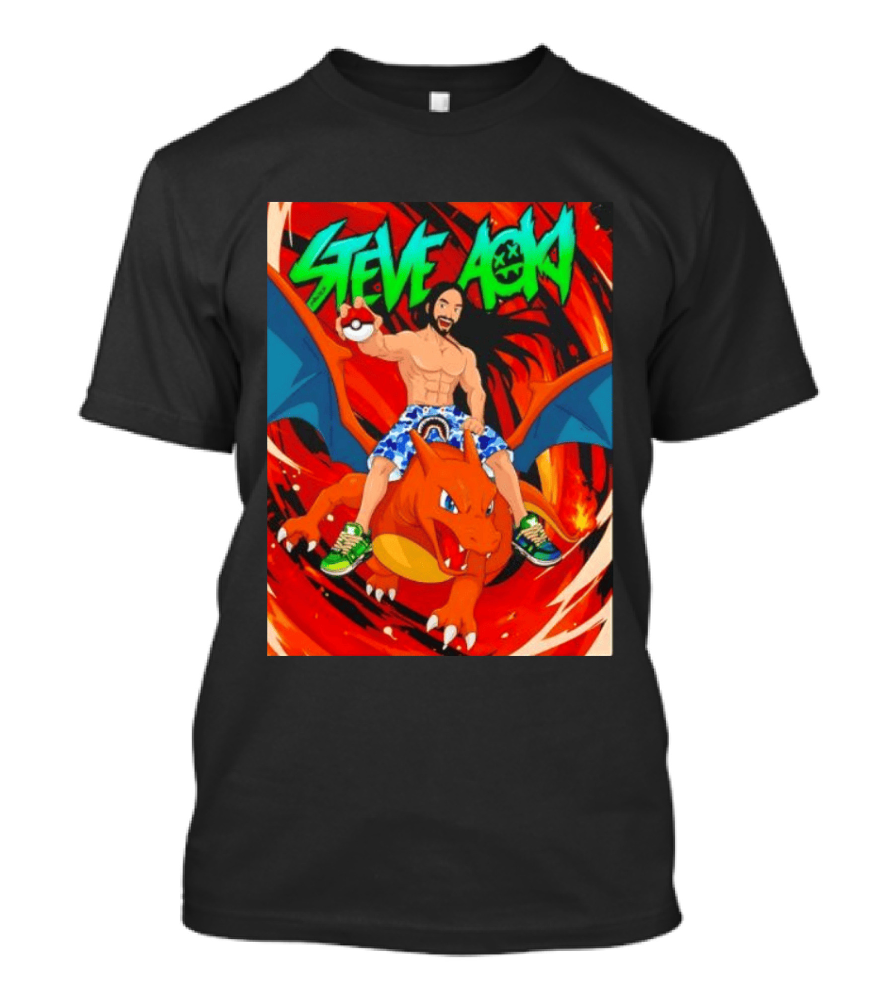 Steve Aoki Pokémon Charizard Adventure T-Shirt