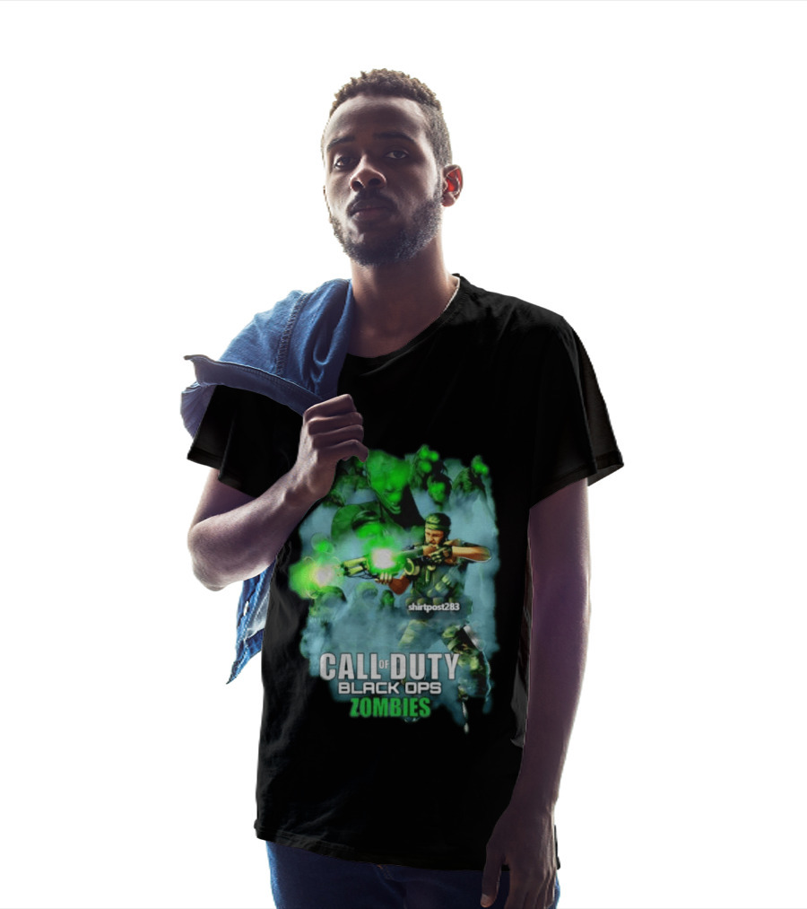 Call Of Duty Black Ops Zombies Tank Dempsey Battle Scene T-Shirt