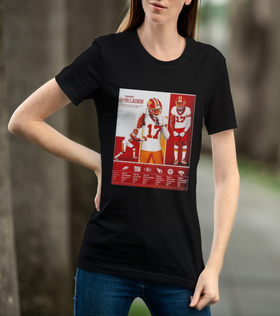 Terry McLaurin Washington Commanders 2026 Schedule NFL Football 17 Jersey Fan Gear T-Shirt