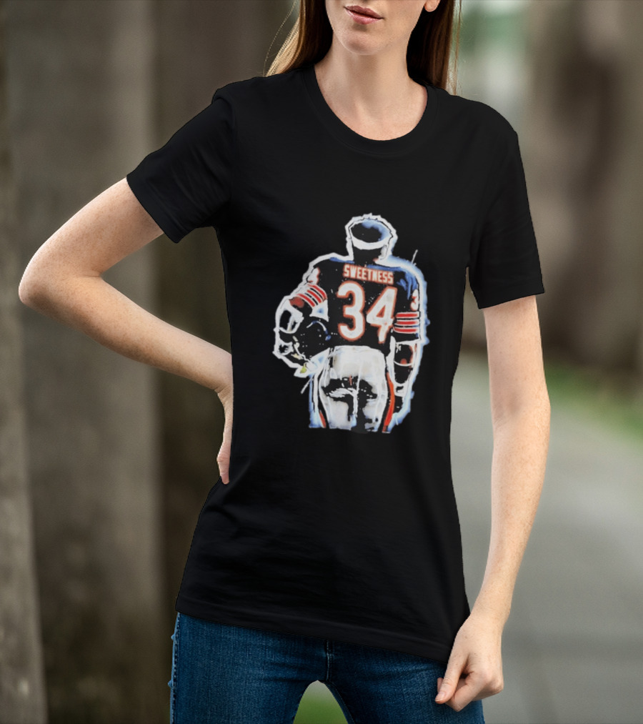Walter Payton Sweetness 34 Chicago Bears Football Jersey Player T-Shirt