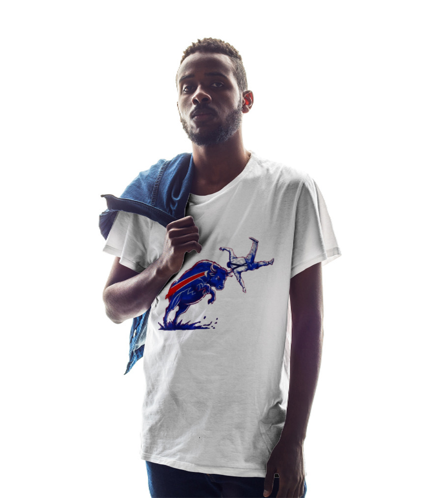 Buffalo Bills 2026 Bold Charging Buffalo Icon With Red Streak T-Shirt
