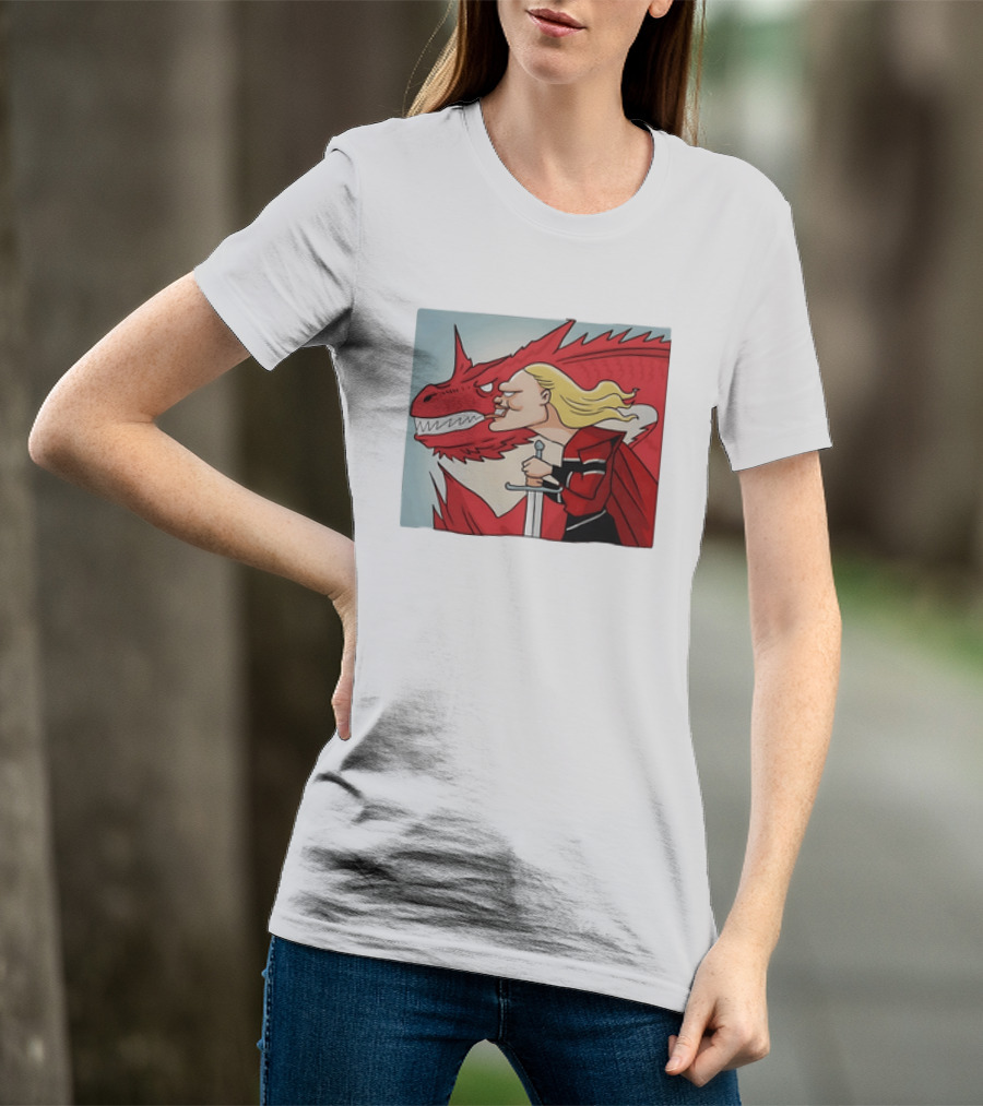 Haaland Norway Dragon Rider Caricature T-Shirt