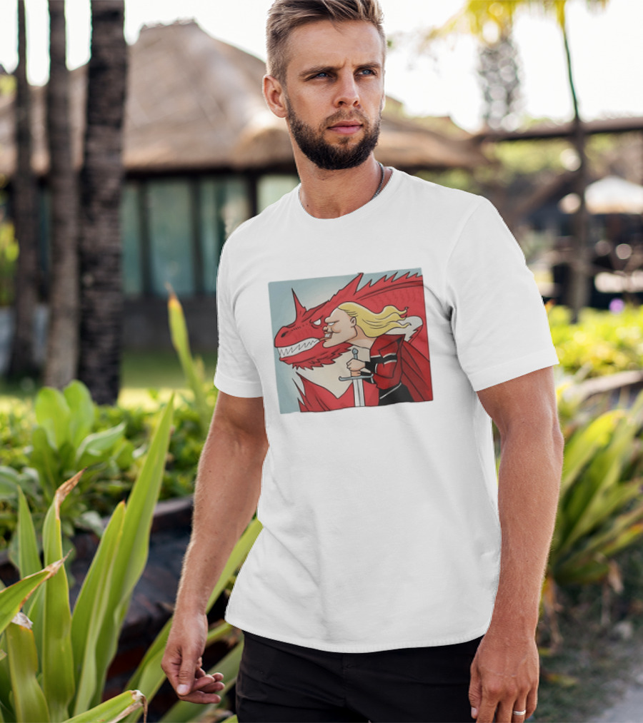 Haaland Norway Dragon Rider Caricature T-Shirt