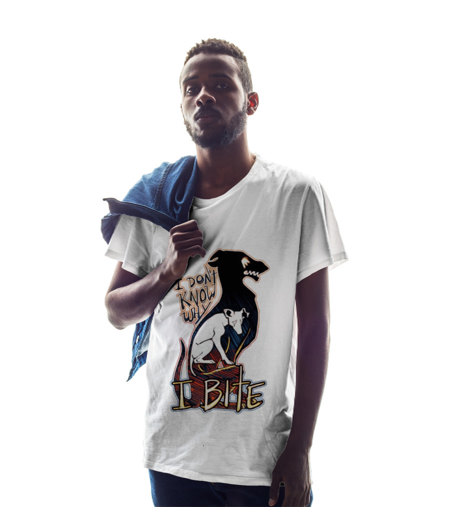 I Don't Know Why I Bite Dog Greyhound T-Shirt