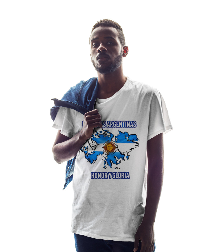 Malvinas Argentinas Honor Y Gloria Sun Symbol Map T-Shirt