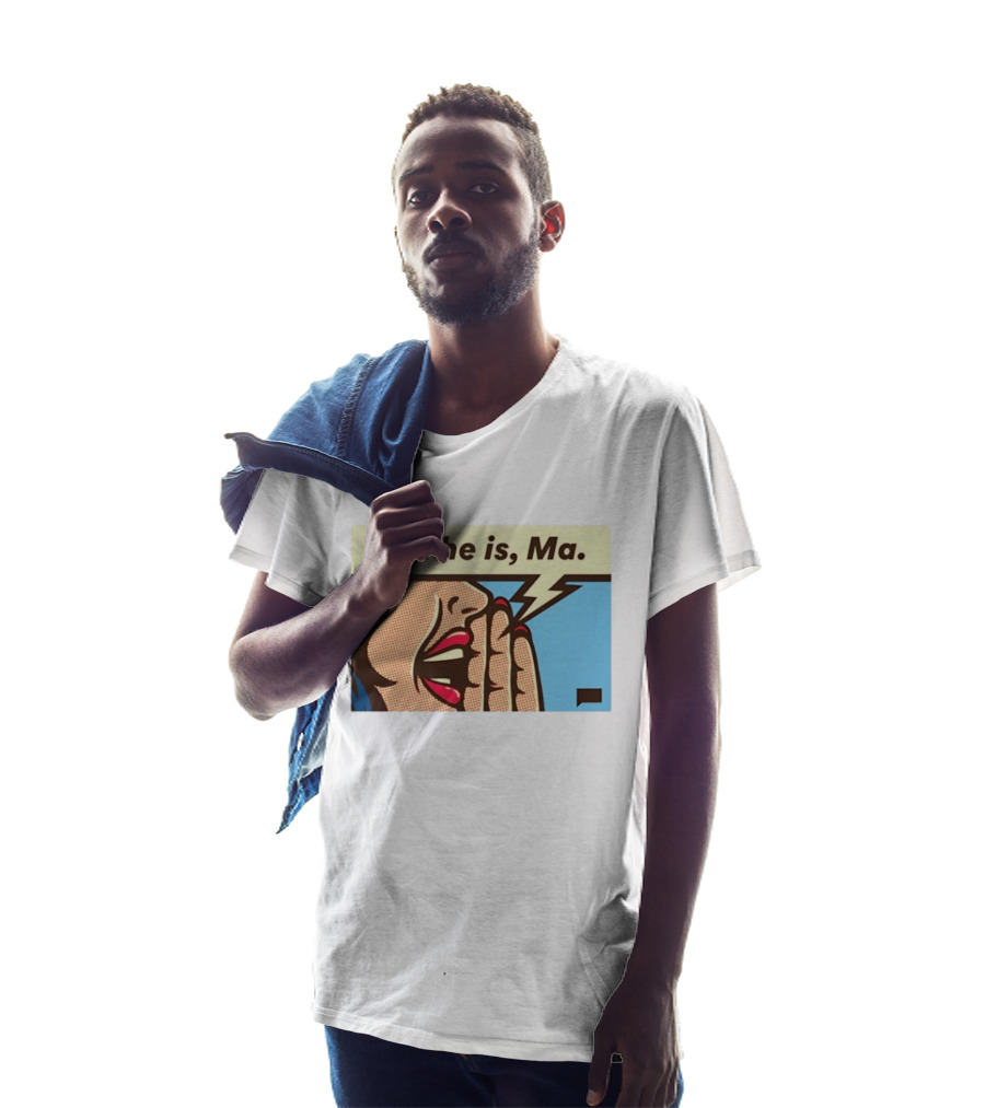 The Real Housewives Of Rhode Island But He Is Ma Pop Art Style Comic Speech Bubble T-Shirt