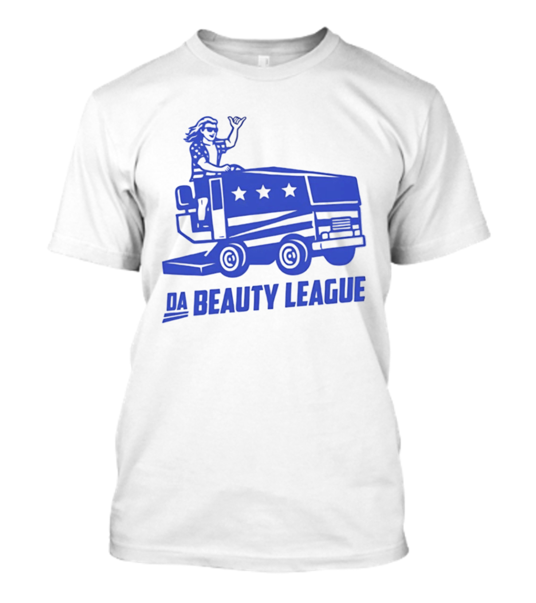 USA Wheels Zamboni Driver Da Beauty League Hockey T-Shirt