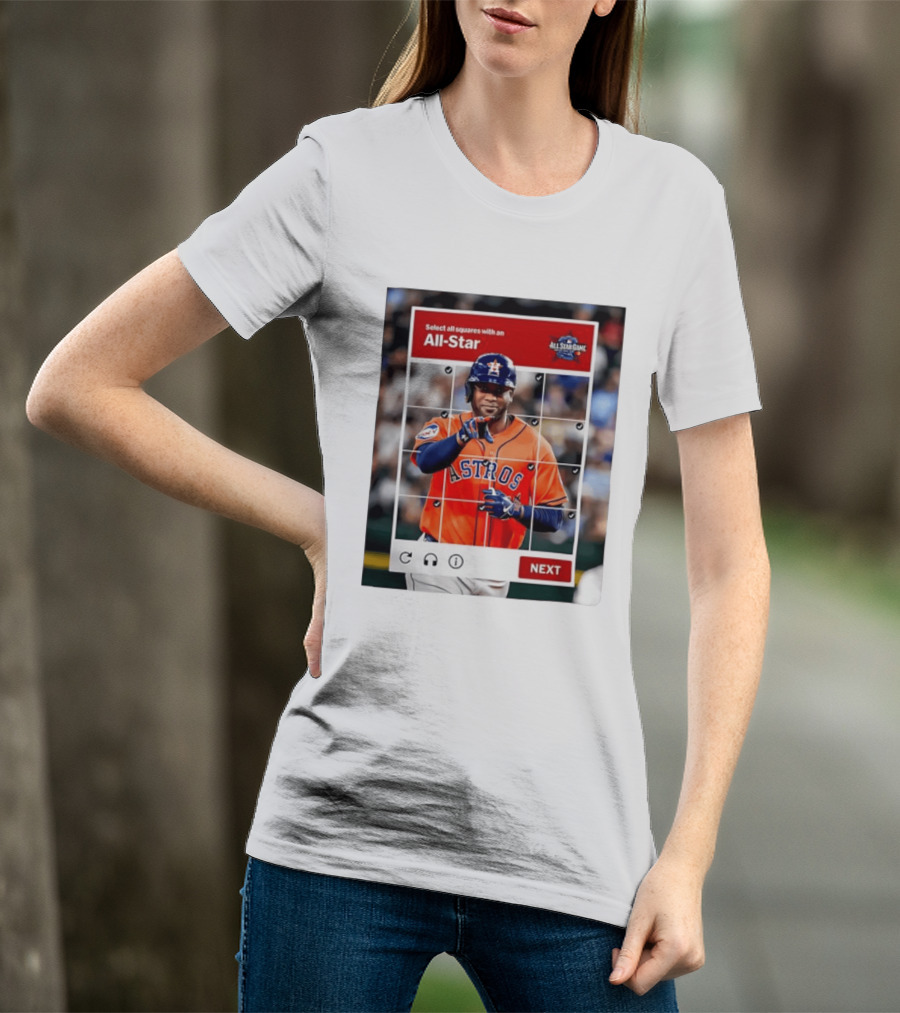 Yordan Alvarez Houston Astros Select All Squares All Star Captcha Meme T-Shirt
