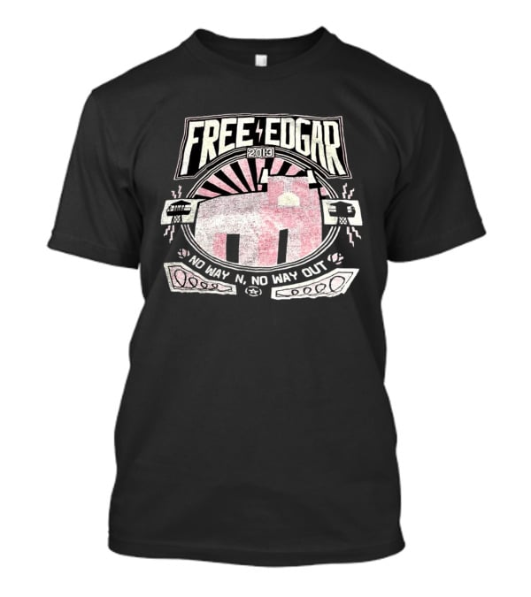 Free Edgar 2013 No Way In No Way Out Vintage Style Prison T-Shirt