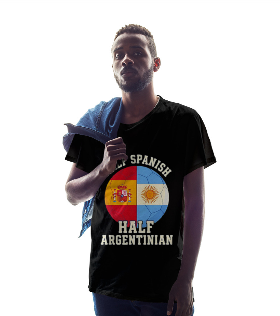 Half Spanish Half Argentinian Flag Ball T-Shirt