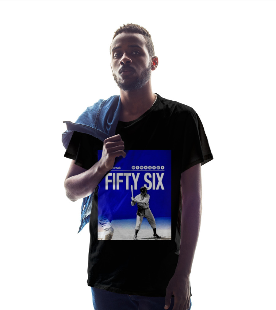 Joe DiMaggio The Streak Fifty Six Baseball Legend Yankees Fifty Six T-Shirt