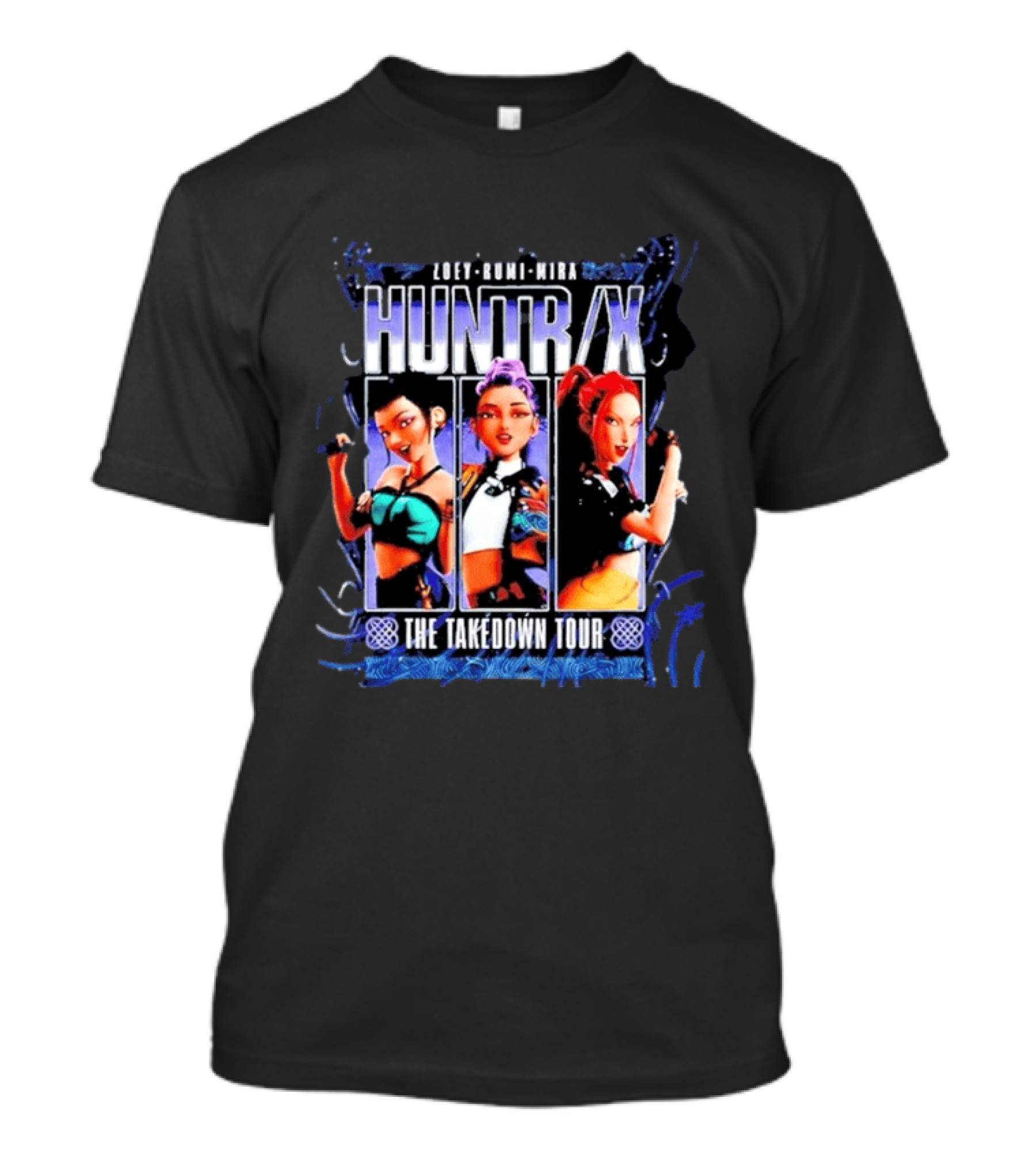 Zoey Rumi Mira Huntr X The Takedown Tour Kpop Demon Hunters Signatures T-Shirt