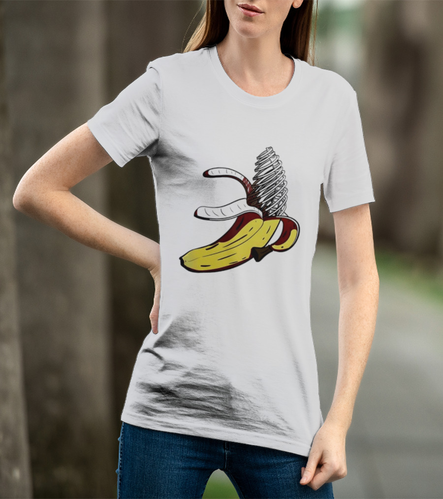 Anatomical Banana Skeleton Surreal Peeled Fruit T-Shirt