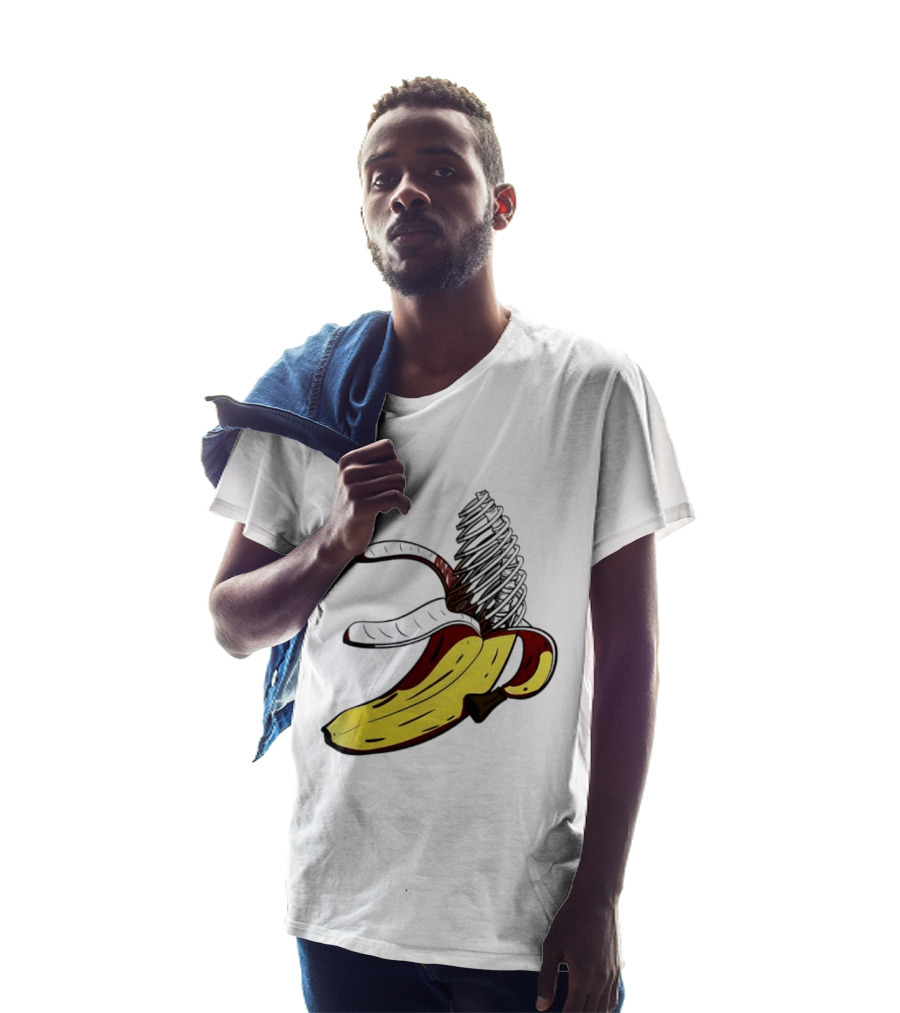 Anatomical Banana Skeleton Surreal Peeled Fruit T-Shirt