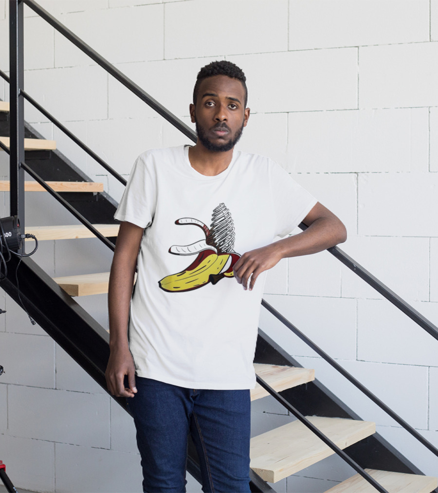 Anatomical Banana Skeleton Surreal Peeled Fruit T-Shirt