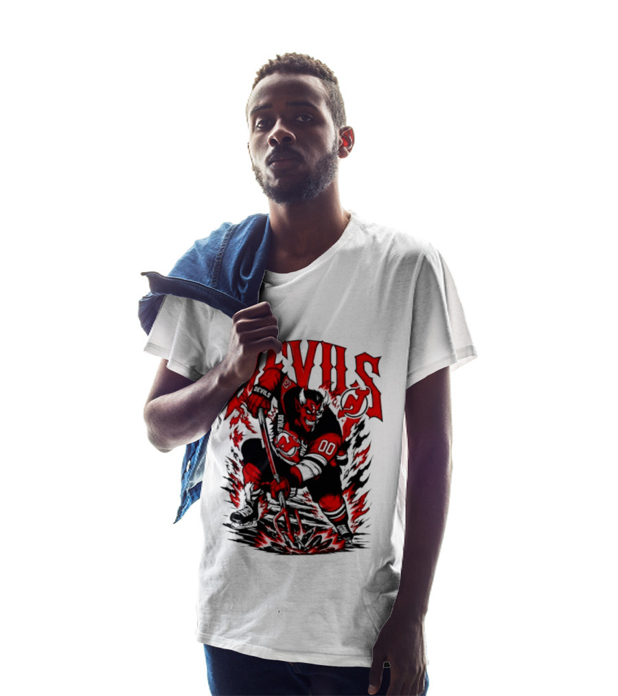 New Jersey Devils NHL Hockey Number 00 Devil Player T-Shirt