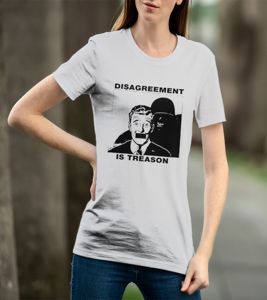 Disagreement Is Treason Retro Dystopian Censorship T-Shirt