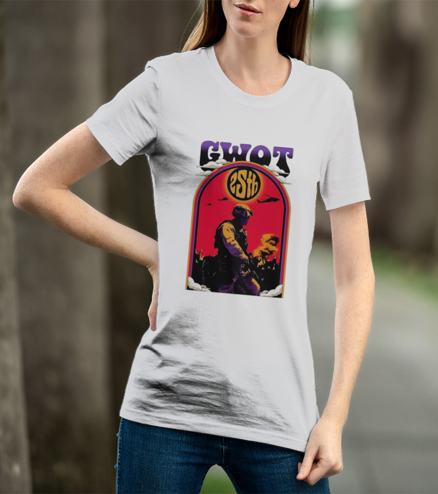 GWOT 25th Anniversary Soldier Helicopters Fire T-Shirt