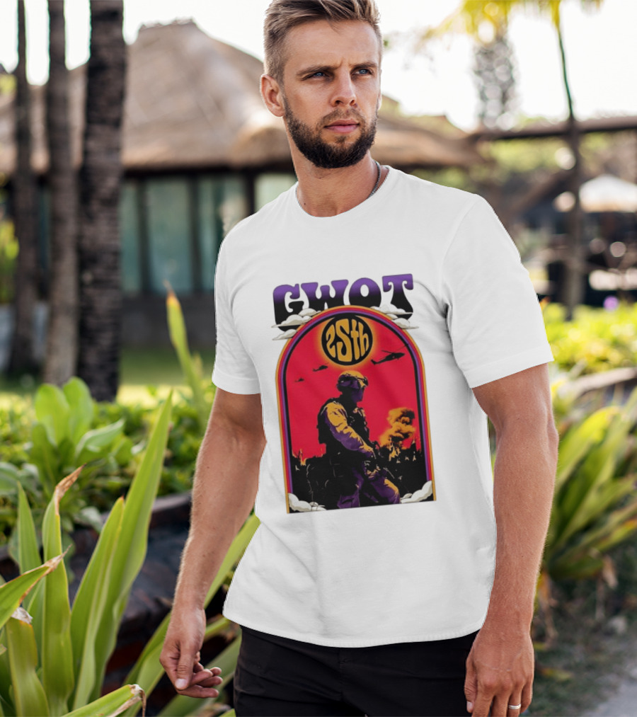 GWOT 25th Anniversary Soldier Helicopters Fire T-Shirt