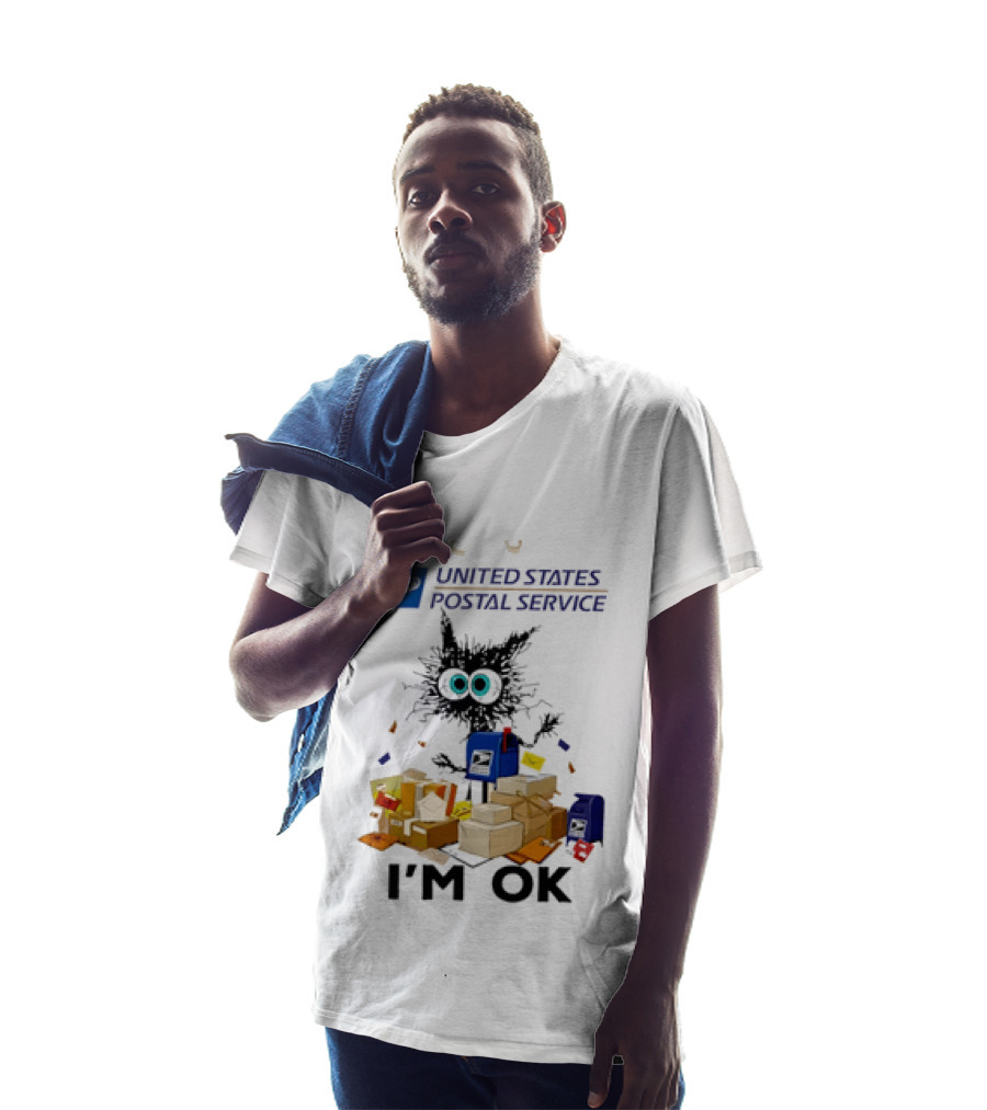 USPS United States Postal Service I'm OK With Cartoon Creature And Packages T-Shirt