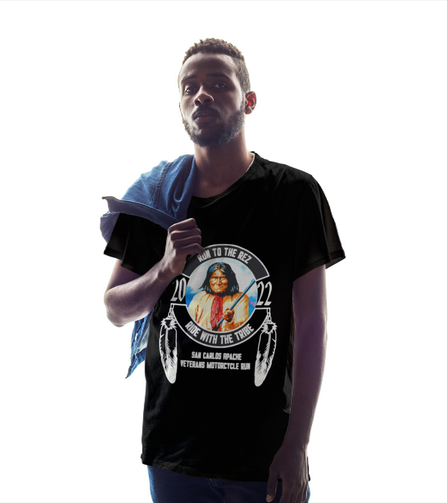 2022 San Carlos Apache Run To The Rez Ride With The Tribe Veterans Motorcycle Run T-Shirt