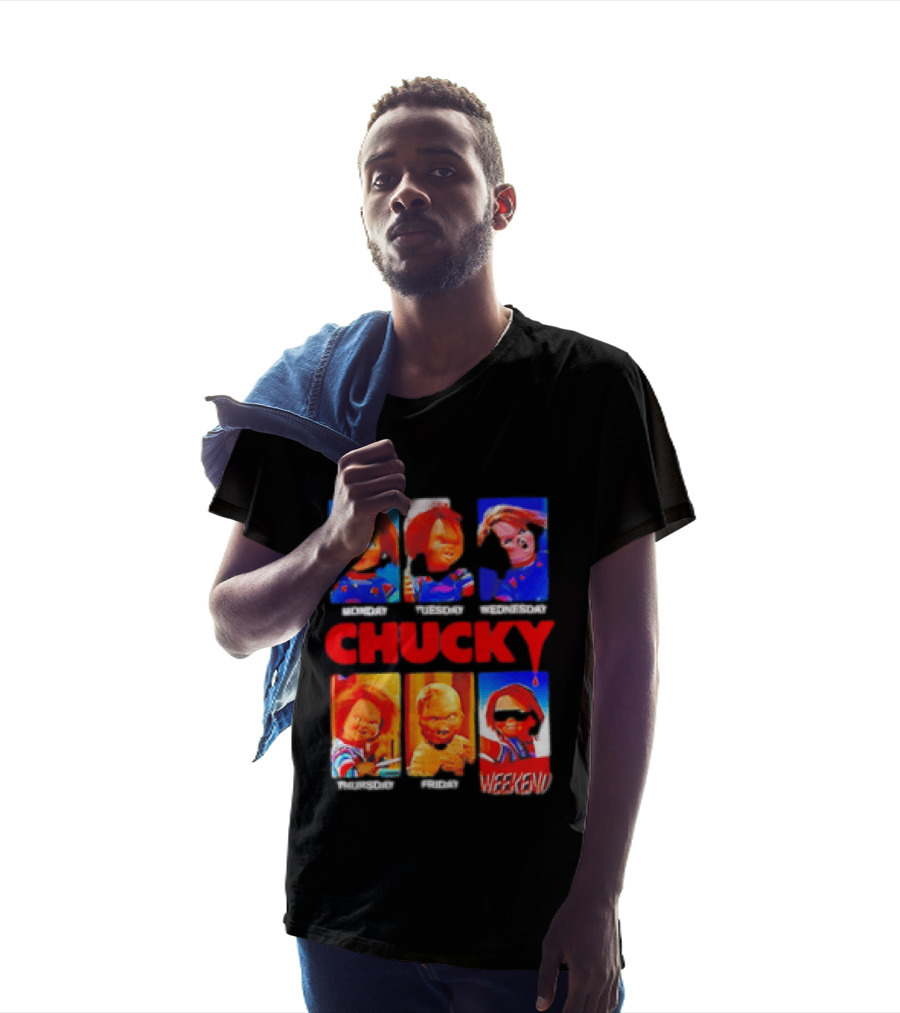 Child's Play Chucky Monday To Weekend Expressions T-Shirt