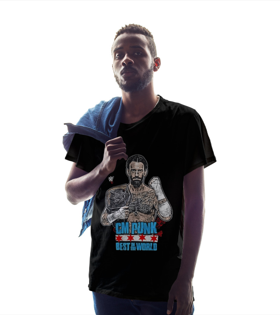 CM PUNK Best In The World Chicago Stars Wrestling Champion T-Shirt